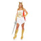 ADULTS POWER PRINCESS , HEADPIECE, DRESS, CAPE, CUFFS